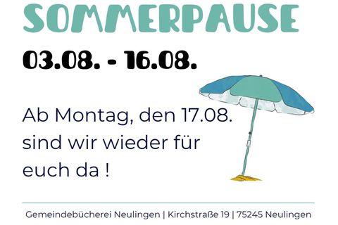 Sommerpause der Bücherei