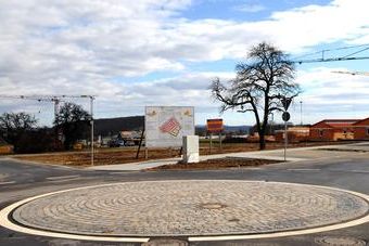 Neubaugebiet Mittelrain am Ortsrand von Bauschlott