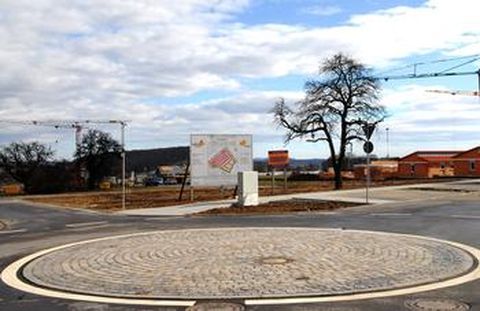 Neubaugebiet Mittelrain am Ortsrand von Bauschlott