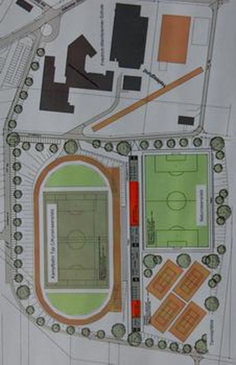 Diese Konzeptstudie für das Sportzentrum Neulingen würde alle derzeitigen Wünsche erfüllen. Doch die Gemeindefinanzen gebieten: „abspecken“!