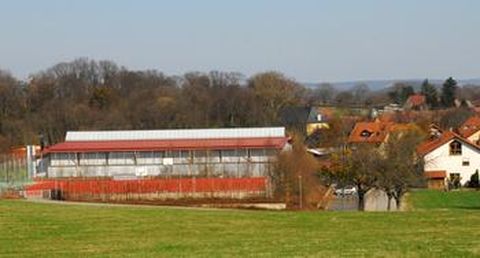 Zur künftigen Stromproduktion sehr gut geeignet ist das Dach der Gräfin-Rhena-Halle in Bauschlott, wo Neulinger Bürger in ihre Photovoltaikanlage investieren können. 